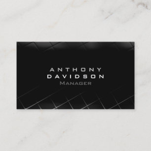 Grey Black White Pattern Business Card