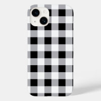 Grey Black White Plaid Check Pattern
