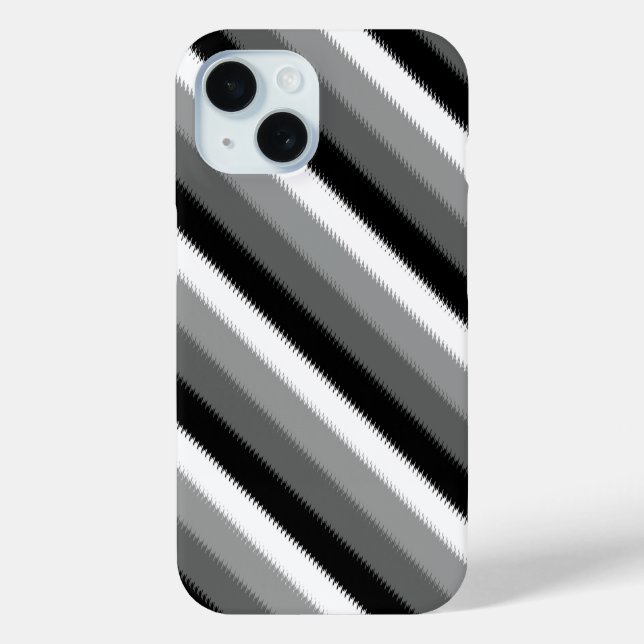Grey Black White Stripes Design  Case-Mate iPhone Case (Back)