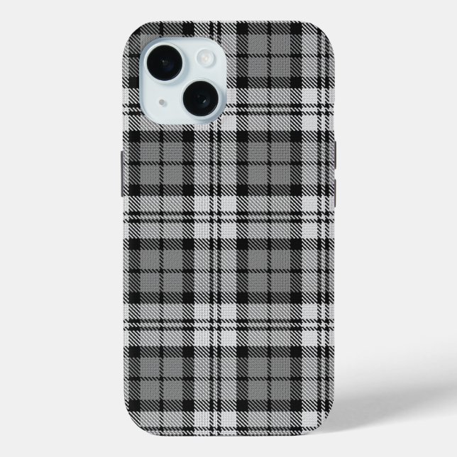  Grey Blackwatch Tartan Plaid Design  Case-Mate iPhone Case (Back)