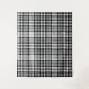  Grey Blackwatch Tartan Plaid Design  Tapestry