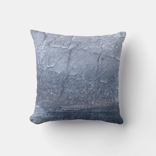 Grey-blue abstraction cushion (Front)