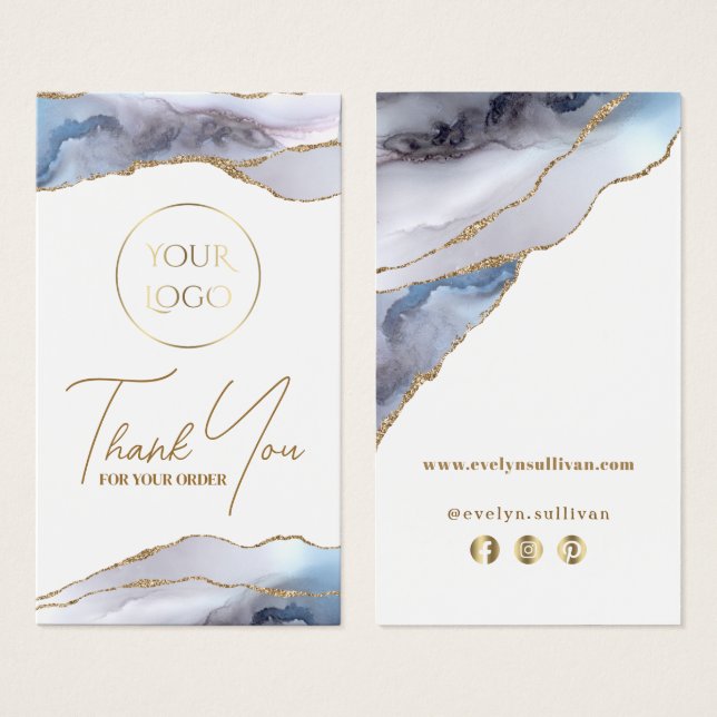 Grey blue agate package insert (Front & Back)