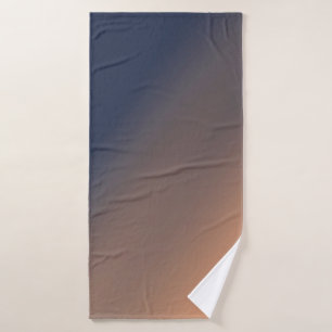 Grey-blue and beige gradient.  bath towel set