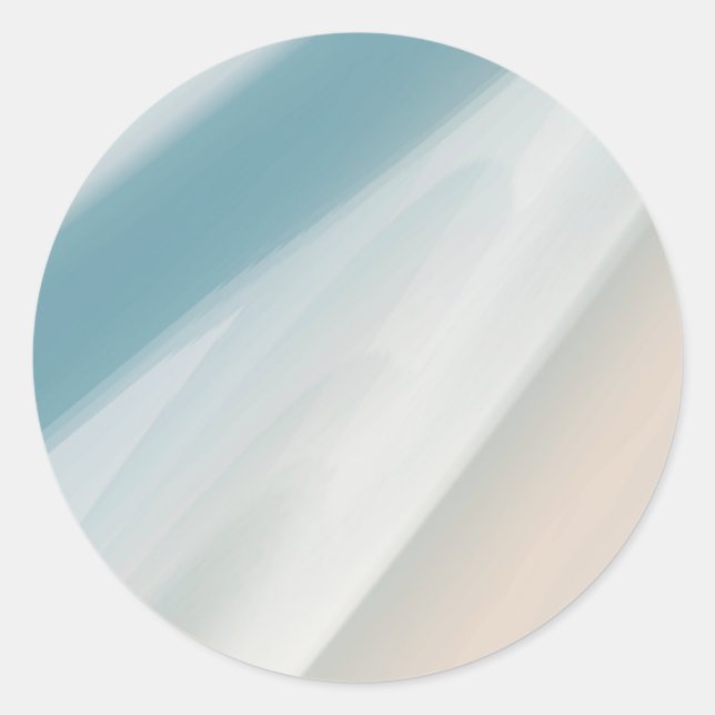 Grey-blue and beige gradient. classic round sticker (Front)