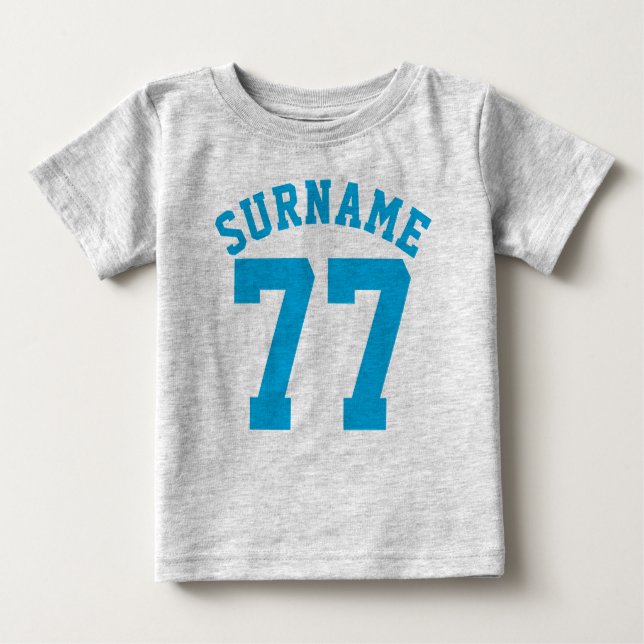 Grey & Blue Baby | Sports Jersey Design T-Shirt (Front)