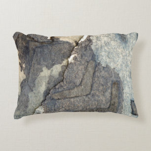 grey-blue background watercolor 2 decorative cushion