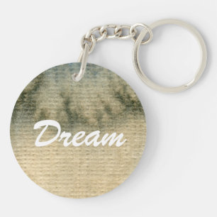 grey-blue background watercolor 6 key ring