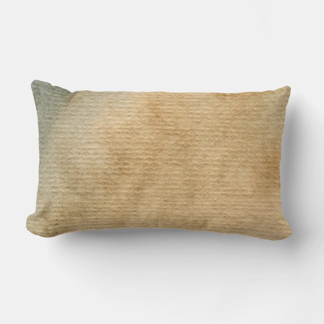 grey-blue background watercolor 7 lumbar cushion (Front)