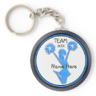 Grey Blue Black Cheerleader Keychains Personalised