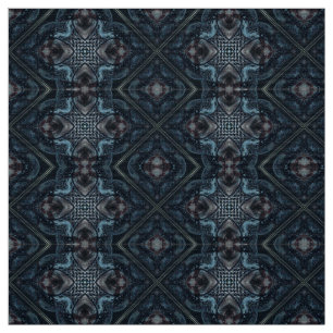 GREY BLUE CROSSESi,GEOMETRIC METAL EFFECTS Fabric