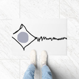 Grey Blue Dot Broken Kite Doormat