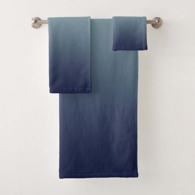 Grey-blue gradient. bath towel set (Insitu)