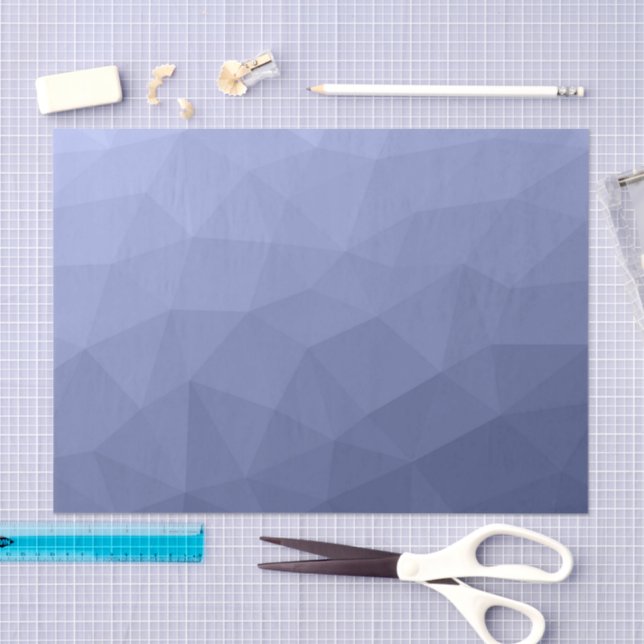 Grey blue gradient geometric mesh pattern tissue paper (Craft)