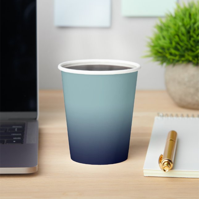 Grey-blue gradient.  paper cups (Insitu)