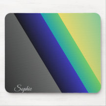 Grey Blue Green Abstract Mouse Pad