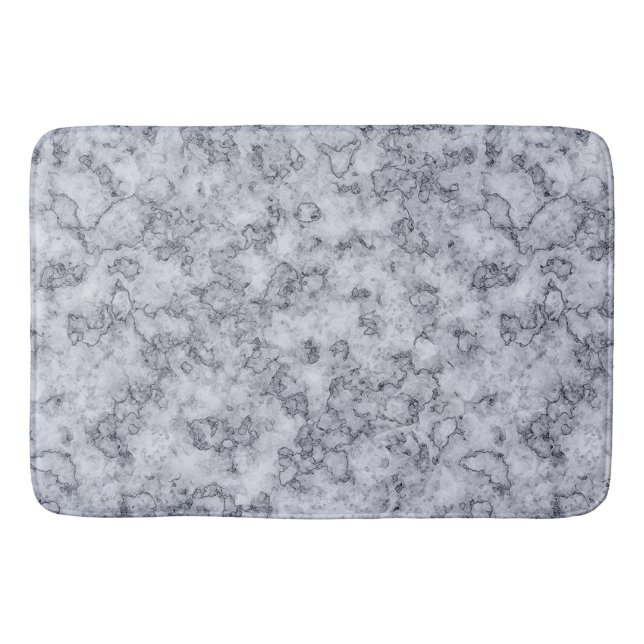 Grey Blue marble Bath Mat (Front)