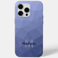 Grey blue ombre geometric mesh pattern Monogram
