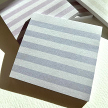 Grey Blue Pastel Stripe Post-It Notes