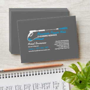 Grey Blue Pressure Washing Power Wash Cleaner Envelope