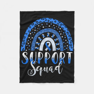 Grey Blue Rainbow Type 1 2 Diabetes Awareness Supp Fleece Blanket