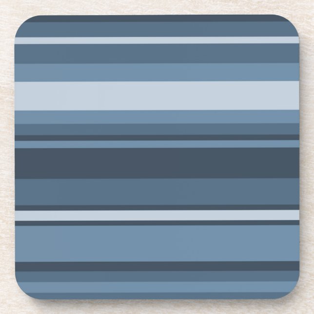Grey-blue stripes coaster (Front)