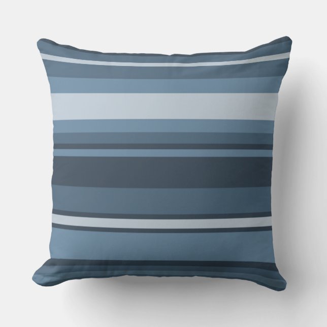 Grey-blue stripes cushion (Front)