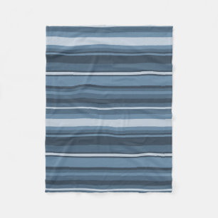 Grey-blue stripes fleece blanket
