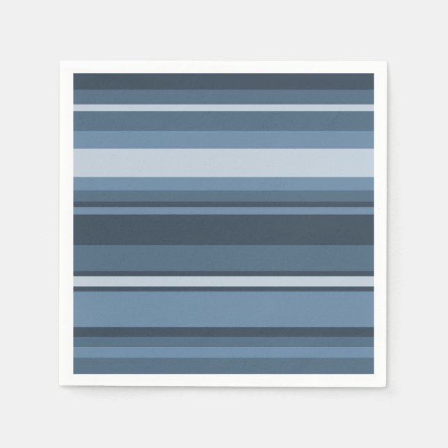 Grey-blue stripes napkin (Front)