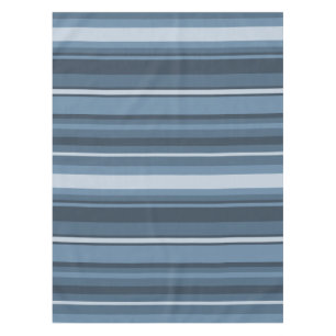 Grey-blue stripes tablecloth