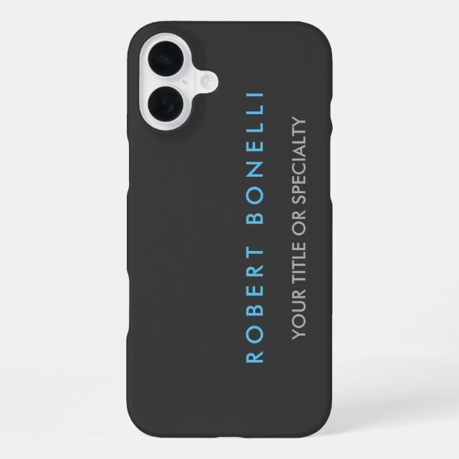 Grey Blue Trendy iPhone Case (Back)