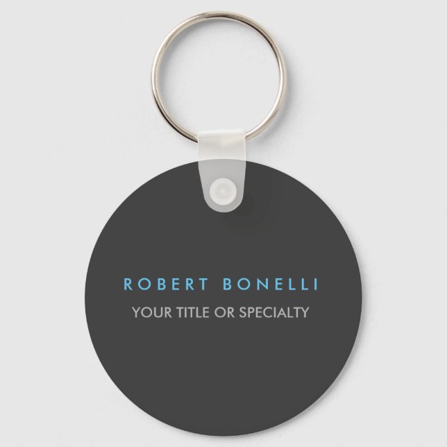 Grey Blue Trendy Key Ring (Front)