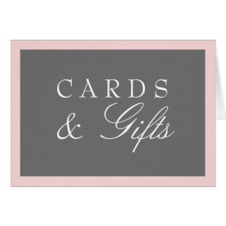 Grey & Blush Pink Cards & Gifts Wedding