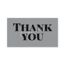 Grey Bold Thank You Card Social Media Small Busine