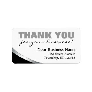 Grey Bold "Thank you for your Business" Labels