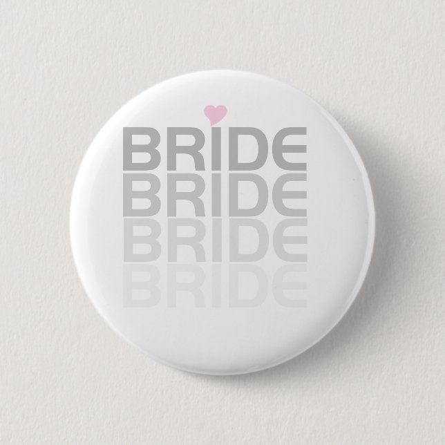 Grey Bride Fade 6 Cm Round Badge (Front)