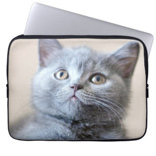 Grey British Shorthair Cat Laptop Sleeve
