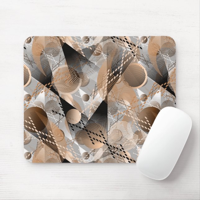 Grey, brown abstraction. mouse pad (With Mouse)
