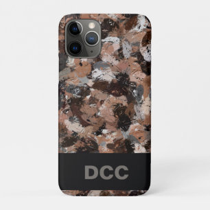 Grey, Brown and Black Paint Splatters Case-Mate iPhone Case