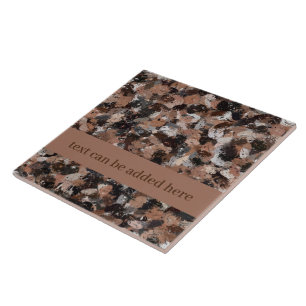 Grey, Brown and Black Paint Splatters  Tile