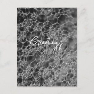 Grey Bubble Design Holiday Postcard
