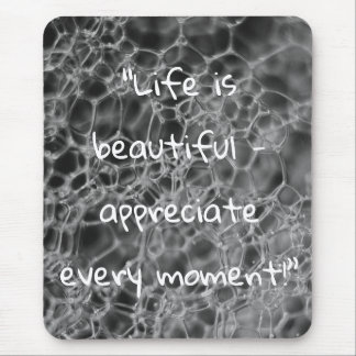 Grey Bubble Design Mouse Pad