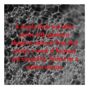 Grey Bubble Design Poster