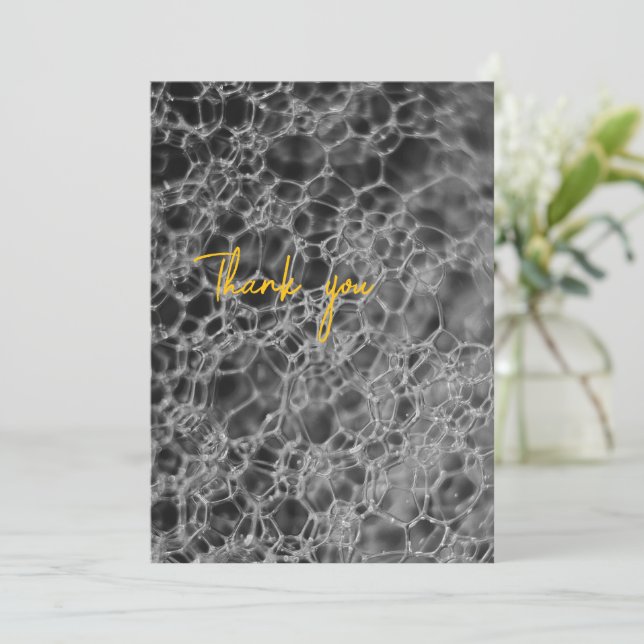 Grey Bubble Design Thank You Card (Standing Front)