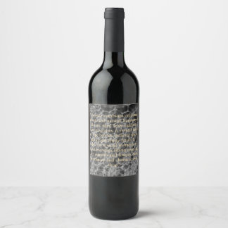 Grey Bubble Design Wine Label