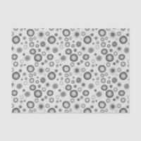 Grey Bubbles Modern Circles Pattern Gift