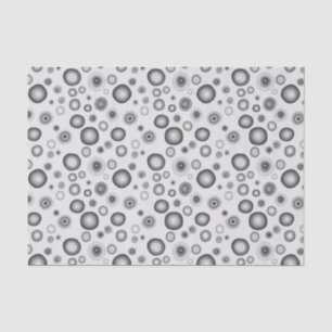 Grey Bubbles Modern Circles Pattern Gift Tissue Paper