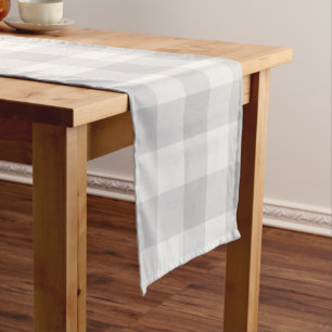 Grey Buffalo Check   Modern Farmhouse Short Table Runner