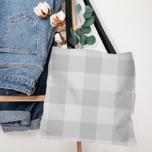Grey Buffalo Check Modern Farmhouse Tote Bag