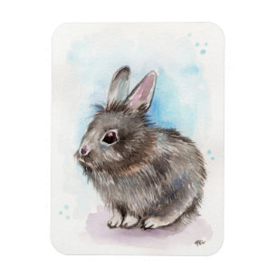 Grey Bunny Magnet